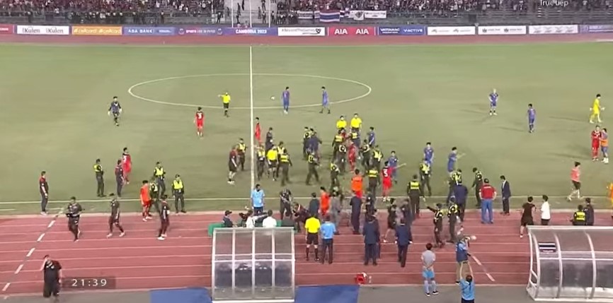 Kericuhan saat laga Indonesia vs Thailand