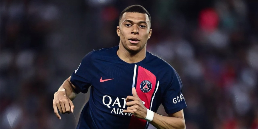 kylian mbappe in action for psg