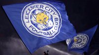 A Leicester City flag is waved during the Emirates FA Cup Fifth Round match between Leicester City and Blackburn Rovers at The King Power Stadium on February 28, 2023 in Leicester, England.