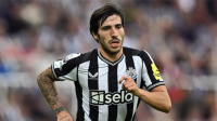 Newcastle United midfielder Sandro Tonali in action in the Premier League.