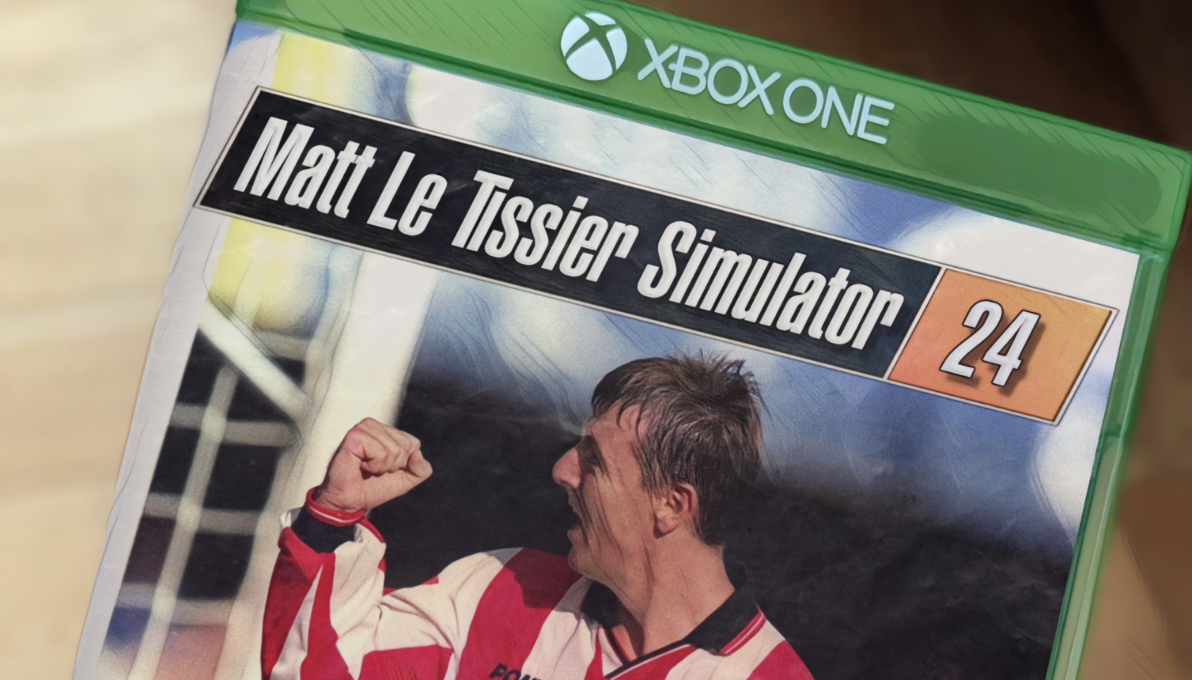 Matt Le Tissier Simulator 24 mock video game cover by Johnny Sharples.