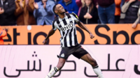 Premier League Team of the Week - Matchday 33. Alexander Isak celebrates a goal for Newcastle.