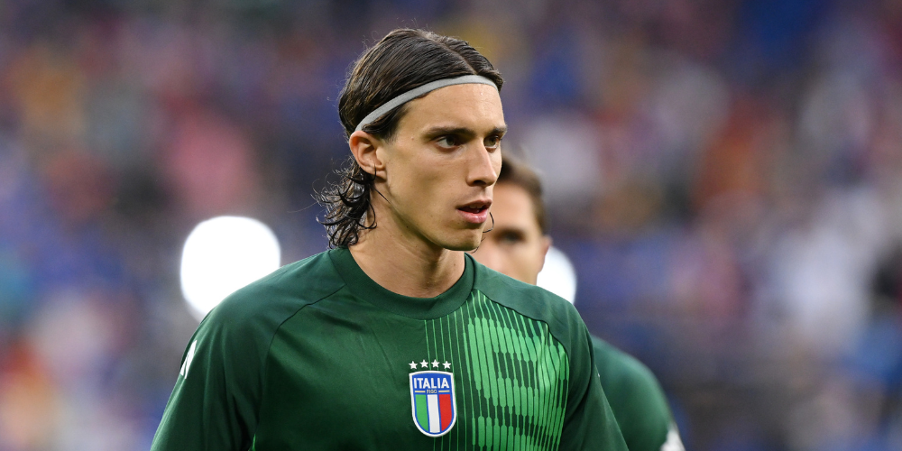 Arsenal transfer target Riccardo Calafiori in action for Italy at Euro 2024.