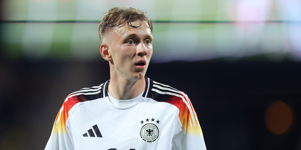 Hoffenheim forward Maximilian Beier in action for Germany.